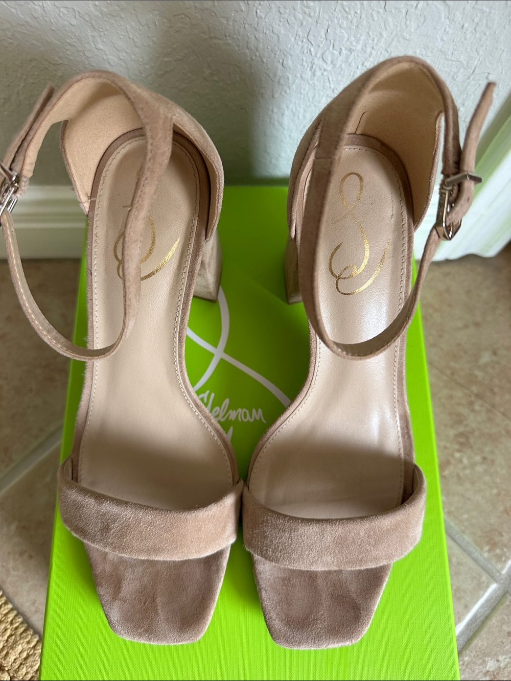 Sam Edelman Daniella Sandal Oatmeal Suede Size 8 - Picture 5 of 6
